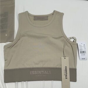 Essentials Sports Bra in Wheat XS